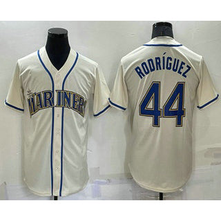 Seattle Mariners #44 Julio Rodriguez Cream Jereymy Stitched Cool Base Jersey