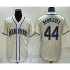 Seattle Mariners #44 Julio Rodriguez Cream Jereymy Stitched Cool Base Jersey