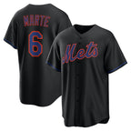 New York Mets #6 Starling Marte Black Jereymy Alternate Replica Jersey
