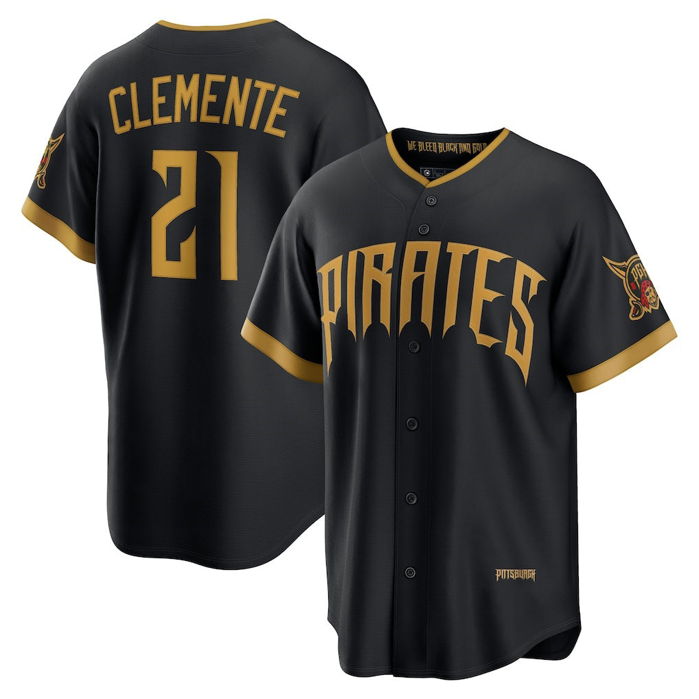 Pittsburgh Pirates #21 Roberto Clemente Black Jereymy 2026 City Connect Stadium Jersey