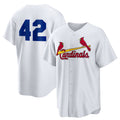 St. Louis Cardinals #42 Jackie Robinson White Jereymy Home 2025 Day Replica Jersey