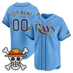 Custom Tampa Bay Rays x One Piece Blue Jereymy Vapor Premier Limited Jersey - Stitched