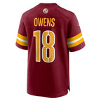 W.Commanders #18 Tyler Owens Burgundy Jereymy Team Game Jersey