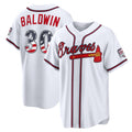 Atlanta Braves #30 Drake Baldwin USA 250 Fourth of July Home Stadium Jersey - White Jereymy