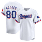 Texas Rangers #80 Kumar Rocker White Jereymy Home Limited Player Jersey