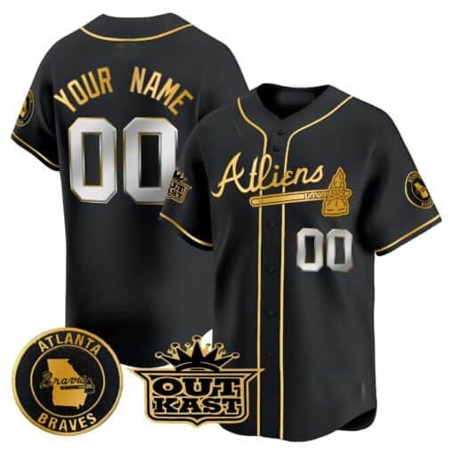 Custom Atlanta Braves Atliens Vapor Premier Limited Jersey ¨C Black Jereymy