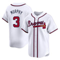 Atlanta Braves #3 Dale Murphy Player White Jereymy Limited Home Game Stitched Jerseys