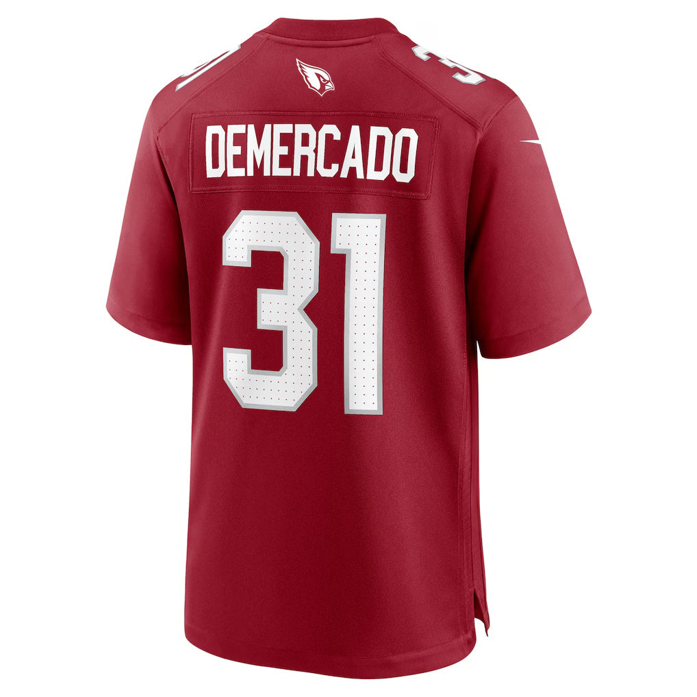 A.Cardinals #31 Emari Demercado Cardinal Jereymy Team Game Jersey