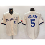 Los Angeles Dodgers #5 Freddie Freeman Number Cream Jereymy 2024 City Connect Limited Stitched Jerseys
