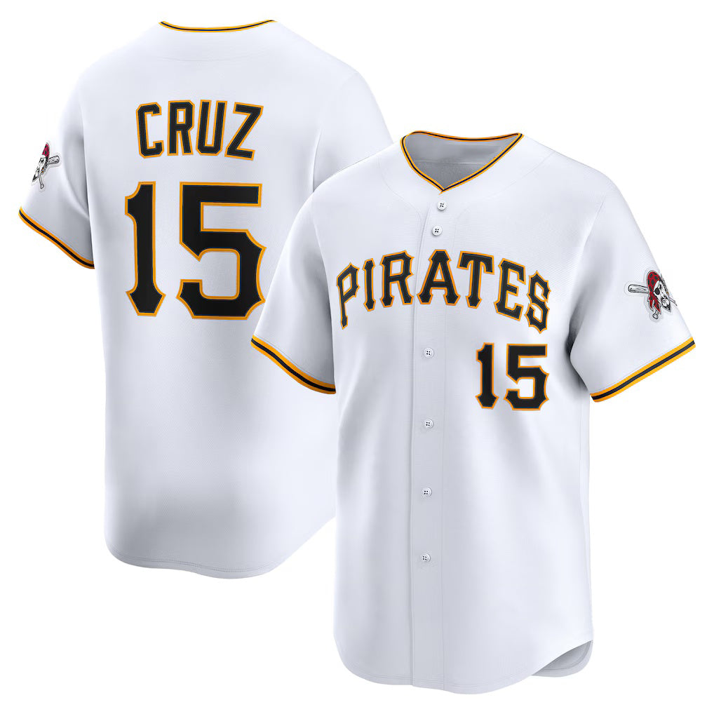 Pittsburgh Pirates #15 Oneil Cruz White Jereymy Home Limited Player Jersey