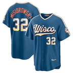 Milwaukee Brewers #32 Jacob Misiorowski Mineral Blue Jereymy 2026 City Connect Stadium Jersey
