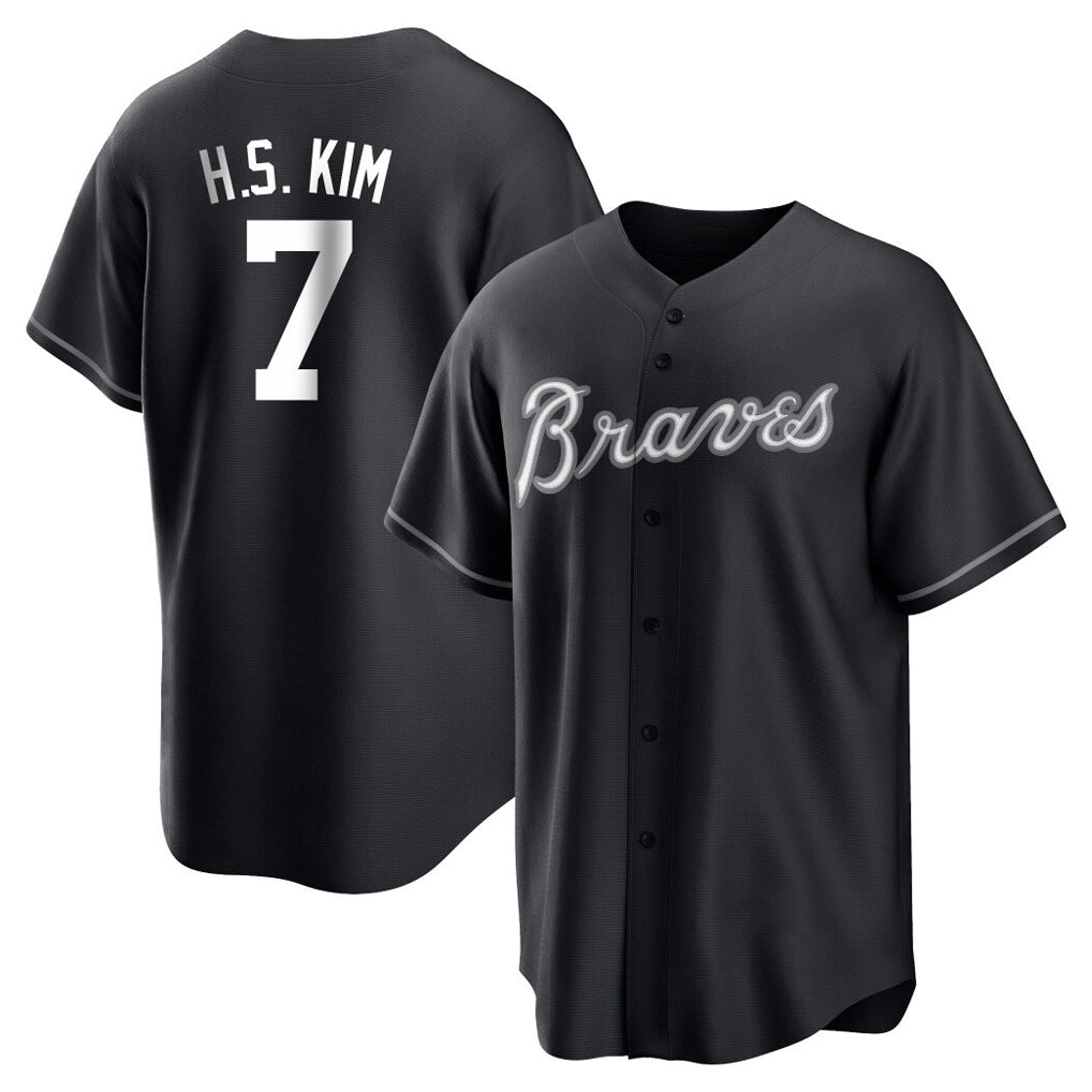 Atlanta Braves #7 Ha-Seong Kim Player Black Jereymy Home Game Stitched Jerseys