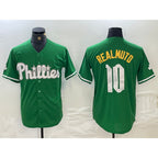 Philadelphia Phillies #10 JT Realmuto Kelly Green Jereymy Cool Base Jersey