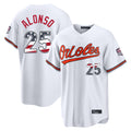Baltimore Orioles #25 Pete Alonso Player White Jereymy USA 250 Fourth of July Home Game Stitched Jerseys
