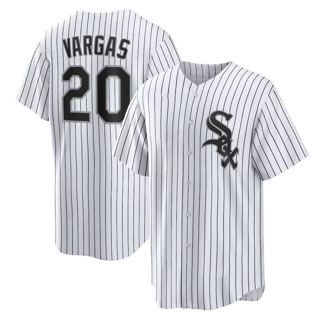 Chicago White Sox #20 Miguel Vargas White Jereymy Home Replica Jersey