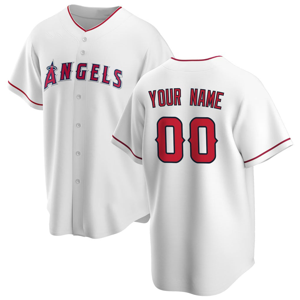 Custom Los Angeles Angels White Jereymy Home Replica Jersey