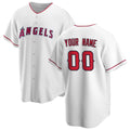 Custom Los Angeles Angels White Jereymy Home Replica Jersey