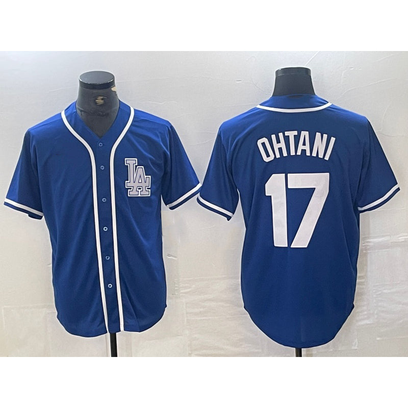 Los Angeles Dodgers #17 Shohei Ohtani Blue Jereymy Cool Base Stitched Jersey