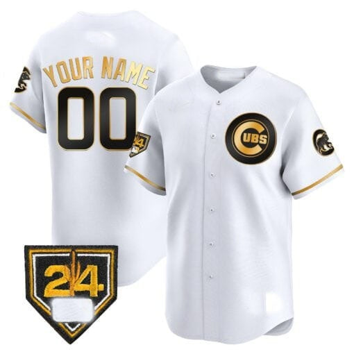 Custom Chicago Cubs 2024 Spring Training Patch Vapor Premier Limited Jersey V2 ¨C All Stitched-White Jereymy