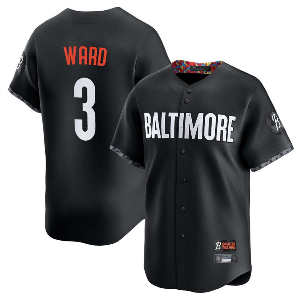 Baltimore Orioles #3 Taylor Ward Player Black Jereymy City Connect Limited Home Game Stitched Jerseys