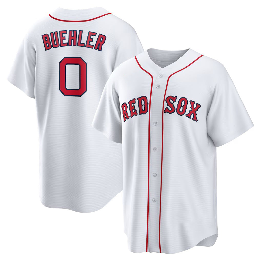 Boston Red Sox #0 Walker Buehler White Jereymy Home Replica Jersey