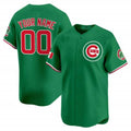 Custom Chicago Cubs Mexico Vapor Premier Limited Jersey V3 ¨C Green Jereymy