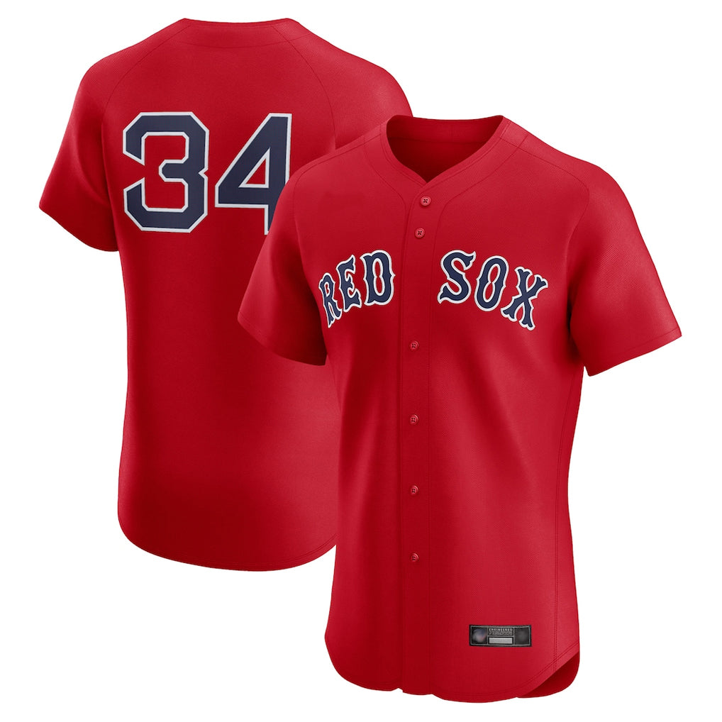 Boston Red Sox #34 David Ortiz Player Red Jereymy Limited Elite Home Game Stitched Jerseys1