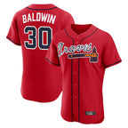 Atlanta Braves #30 Drake Baldwin Player Red Jereymy Limited Elite Home Game Stitched Jerseys