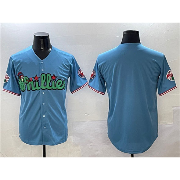 Philadelphia Phillies Blank Light Blue Jereymy Phanatic Limited Stitched Jersey