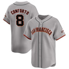 San Francisco Giants #8 Michael Conforto Gray Jereymy Cool Base Stitched Jersey