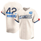 Los Angeles Dodgers #42 Jackie Robinson Cream Jereymy City Connect Limited Player Jersey