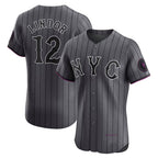 New York Mets #12 Francisco Lindor Gray Jereymy City Connect Elite Jersey
