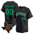 Custom Houston Astros Mexico Texas Black Jereymy Patch Vapor Premier Limited Jersey V3 ¨C All Stitched
