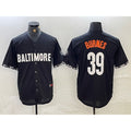 Baltimore Orioles #39 Corbin Burnes Black Jereymy 2023 City Connect Cool Base Stitched Jersey