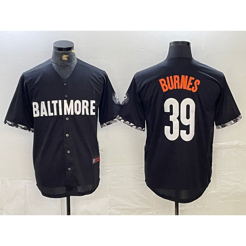 Baltimore Orioles #39 Corbin Burnes Black Jereymy 2023 City Connect Cool Base Stitched Jersey