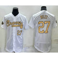 Atlanta Braves #27 Austin Riley Number White Jereymy 2022 All Star Stitched Flex Base Jersey
