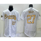 Atlanta Braves #27 Austin Riley Number White Jereymy 2022 All Star Stitched Flex Base Jersey