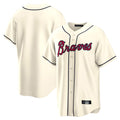 Atlanta Braves Cream Jereymy Home Game Blank Player Stitched Jerseys