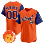 Custom Detroit Tigers x Dragon Ball Royal Orange Jereymy Vapor Premier Limited Jersey - All Stitched