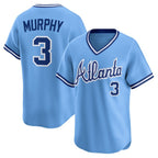Atlanta Braves #3 Dale Murphy Light Blue Jereymy Throwback Cooperstown Collection Limited Jersey