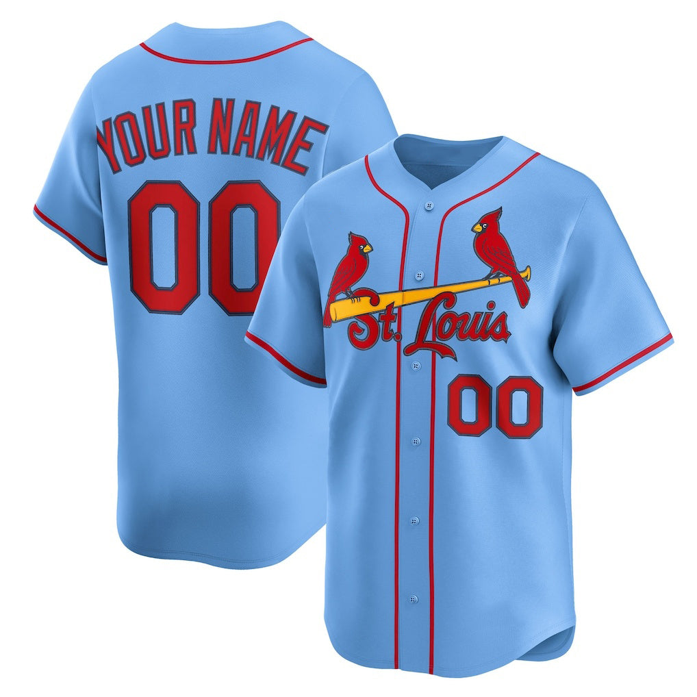 Custom St. Louis Cardinals Light Blue Jereymy Alternate Limited Jersey