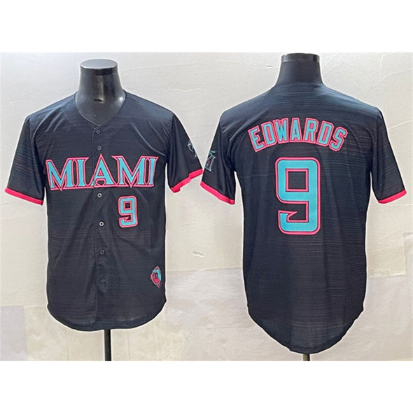 Miami Marlins #9 Xavier Edwards Black Jereymy 2025 City Connect Limited Stitched Jersey