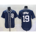 San Diego Padres #19 Tony Gwynn Navy Jereymy Cool Base Stitched Jersey