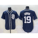San Diego Padres #19 Tony Gwynn Navy Jereymy Cool Base Stitched Jersey