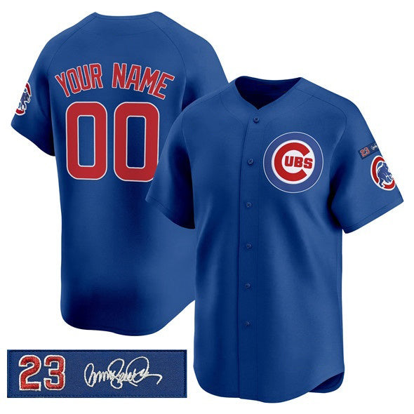 Custom Chicago Cubs Active Player Royal Jereymy 'Ryne Sandberg Tribute' Vapor Limited V3 Stitched Jersey