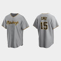 Pittsburgh Pirates #15 Oneil Cruz Gray Jereymy Road Cool Base Jersey