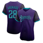 Arizona Diamondbacks #28 Nolan Arenado Player Purple Jereymy City Connect Limited Elite Home Game Stitched Jerseys