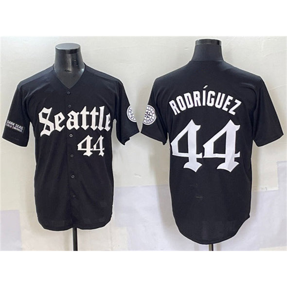Seattle Mariners #44 Julio Rodr¨ªguez Black Jereymy 'Deep Sea Gothic Edition' Vapor Premier Limited Stitched Jersey