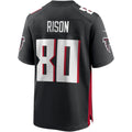 A.Falcons #80 Andre Rison Black Jereymy Game Retired Player Jersey