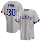 Texas Rangers #30 Nathaniel Lowe Gray Jereymy Cool Base Stitched Jersey